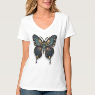 T-shirt Bejeweled Butterfly Women's