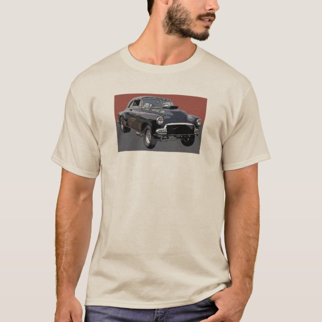 T-shirt Bel 1951 de Chevrolet de noir l'Aire gasser. (Devant)