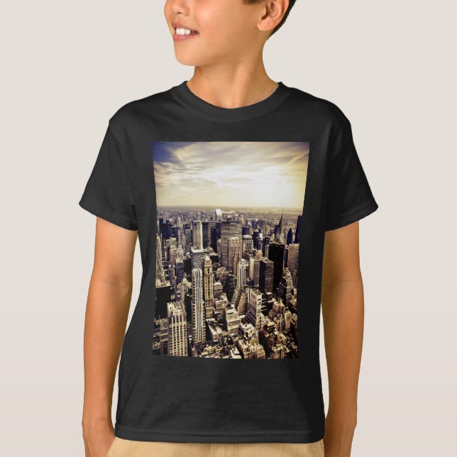 T-shirt Bel horizon de gratte-ciel de New York City (Devant)