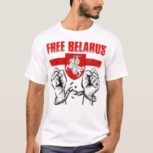 T-shirt BELARUS Pogonya Biélorussie Drapeau Blanc Rouge Wh