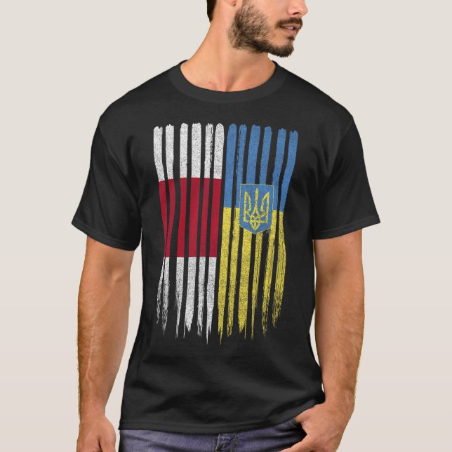 T-shirt Belarus Ukraine Belarusian Ukrainian Flag  (Devant)
