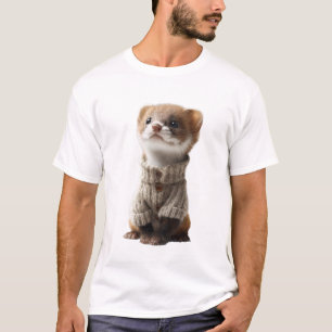 T-shirt Belette adorable portant un pull tricoté