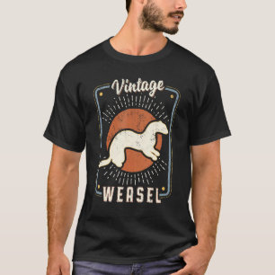 T-shirt Belette Vintage Rétro Classique Amour Animal 1
