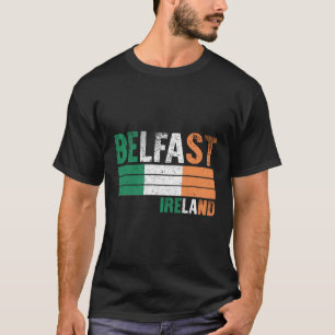 T-shirt Belfast Irlande Drapeau Irlandais Hommes Femmes En