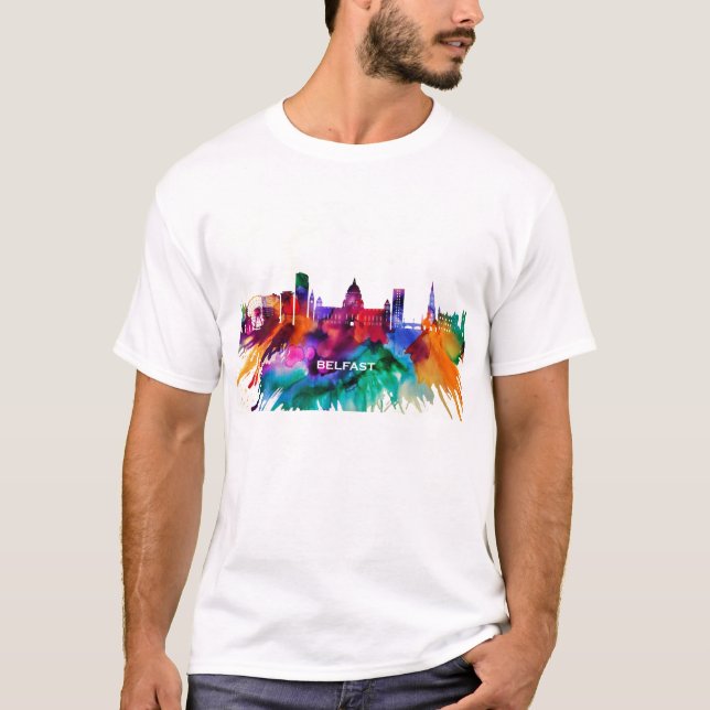 T-shirt Belfast Skyline (Devant)