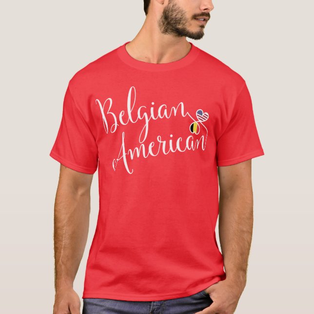 T-shirt Belge Américain Entwinted Hearts Tee - shirt (Devant)