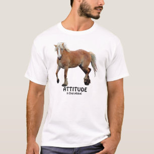 T-Shirt belge Brouillon Cheval Equine