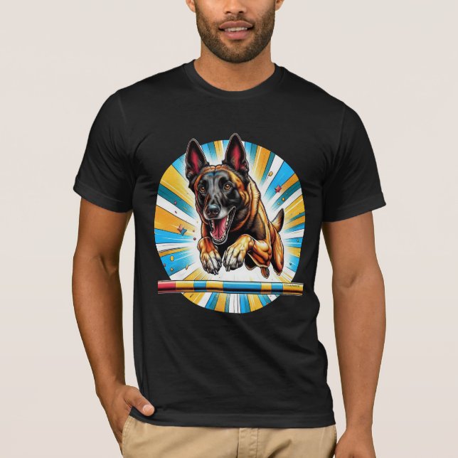 T-shirt belge Malinois Agility Jump (Devant)