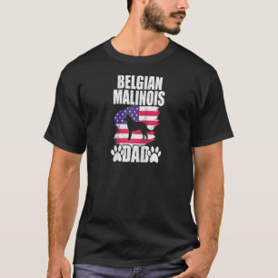 T-shirt Belge Malinois Papa Amoureux des chiens Américain