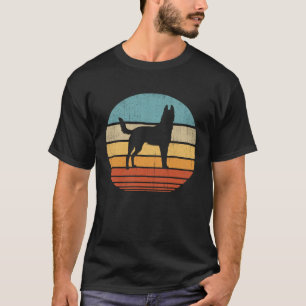 T-shirt Belge Malinois Retro Vintage 60s les années 70 Hom