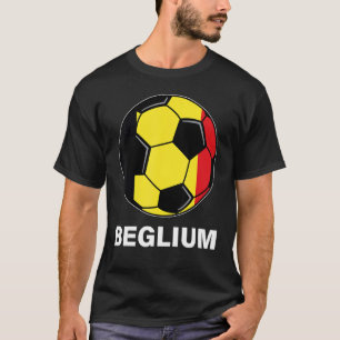 T-shirt Belge Soccer Team Supporter Belgique Drapeau Socce