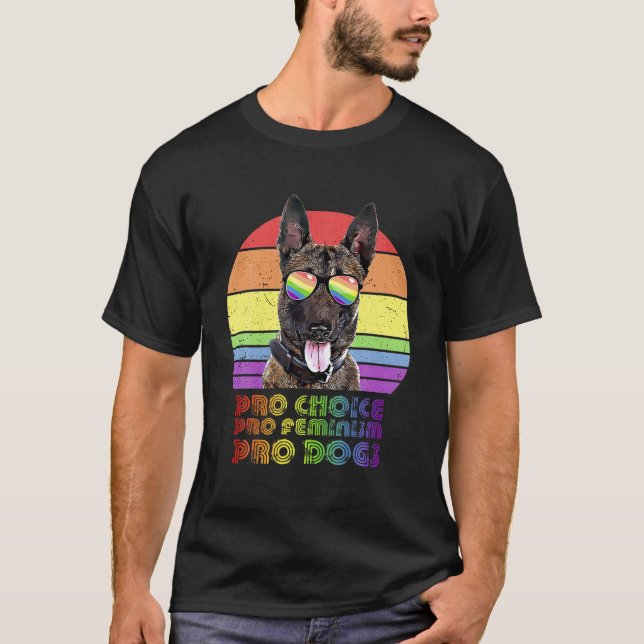 T-shirt Belgian Malinois Pro Choice Pro Feminism Pro Dogs (Devant)