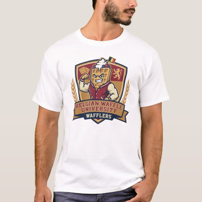 T-shirt Belgian Waffle University Athletic Logo Ajay (Devant)