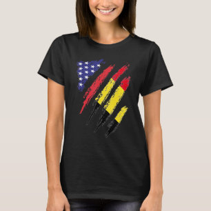 T-shirt Belgique American Grosse Drapeau USA Patriot Herit