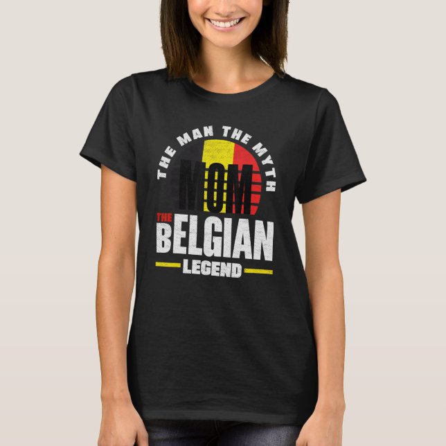 T-shirt Belgique Belgique Flag mère (Devant)