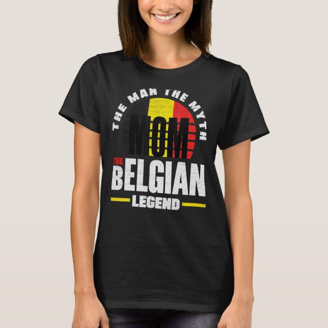 T-shirt Belgique Belgique Flag mère (Devant)