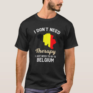 T-shirt Belgique Carte du Drapeau Belge Voyage Vocation