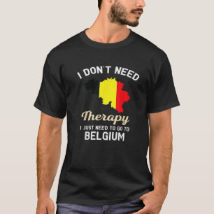 T-shirt Belgique Carte du Drapeau Belge Voyage Vocation
