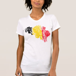 T-shirt Belgique Chemise en détresse