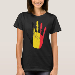 T-shirt Belgique drapeau sport à main fière football