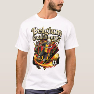 T-shirt Belgique Énergie de but Skeleton Striker Nations G
