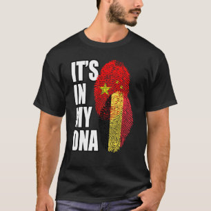 T-shirt Belgique Et Chine Mélangent L'ADN Patrimoine