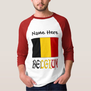 T-shirt Belgique et Drapeau Belge Personnalisés