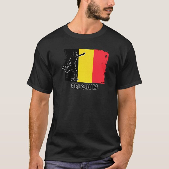 T-shirt Belgique Fan de football 2022 Équipe nationale de  (Devant)