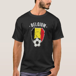 T-shirt Belgique Football Belgique Drapeau Football Pride 
