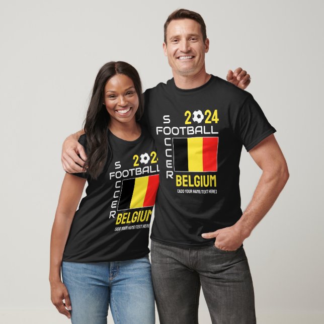 T-shirt BELGIQUE Football Football Nom personnalisé 2024 T (Unisexe)