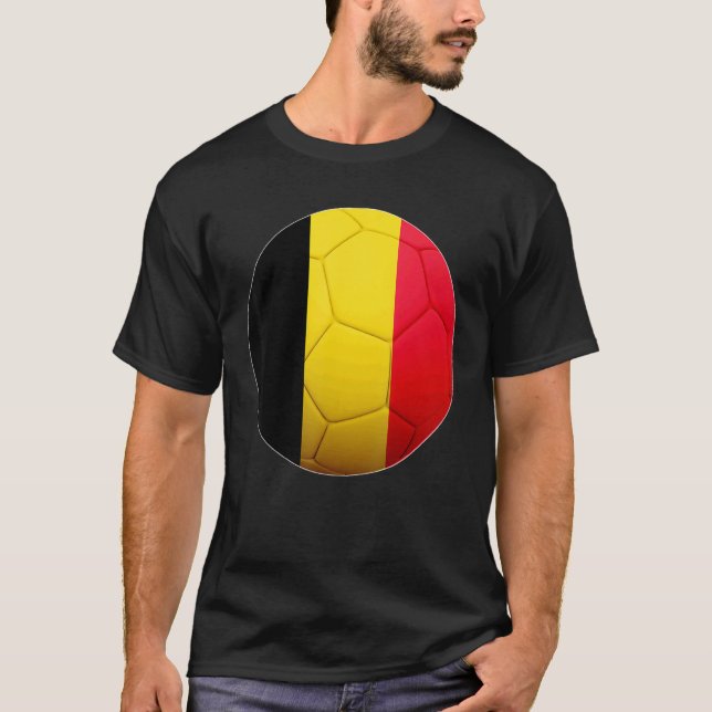 T-shirt Belgique Football National Ball Belgique Drapeau F (Devant)