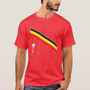 T-shirt Belgique Soccer Numéro 7 Belgique Football Team S