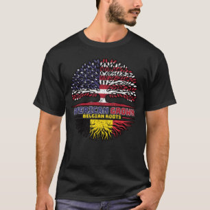 T-shirt Belgium Belgian US American États-Unis Tree