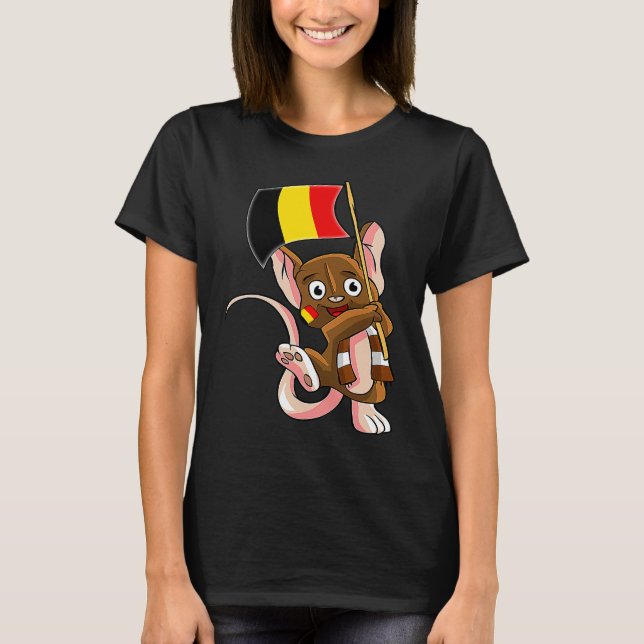 T-shirt Belgium Fan Mouse (Devant)