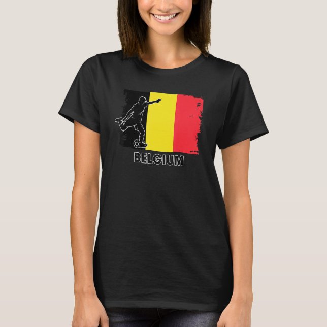 T-shirt Belgium Soccer Fan  2022 National Football Team Fl (Devant)
