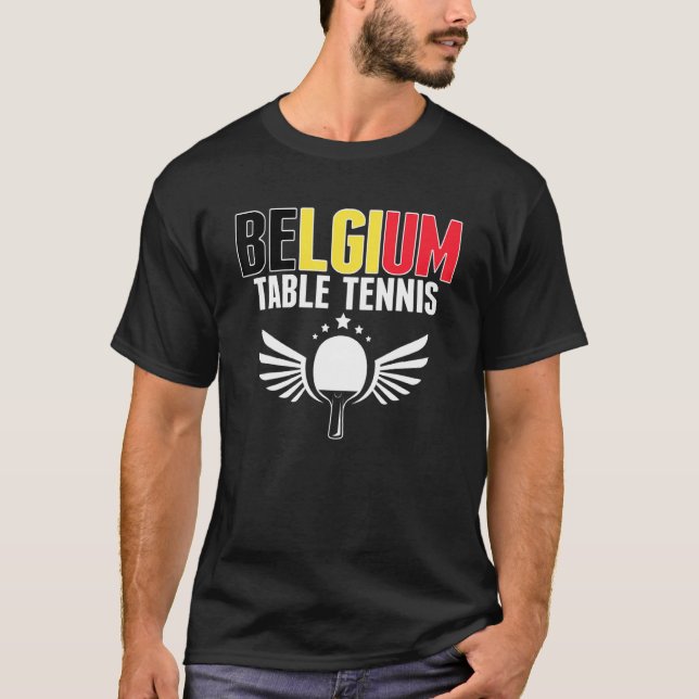 T-shirt Belgium Table Tennis  Belgian Ping Pong Team Suppo (Devant)