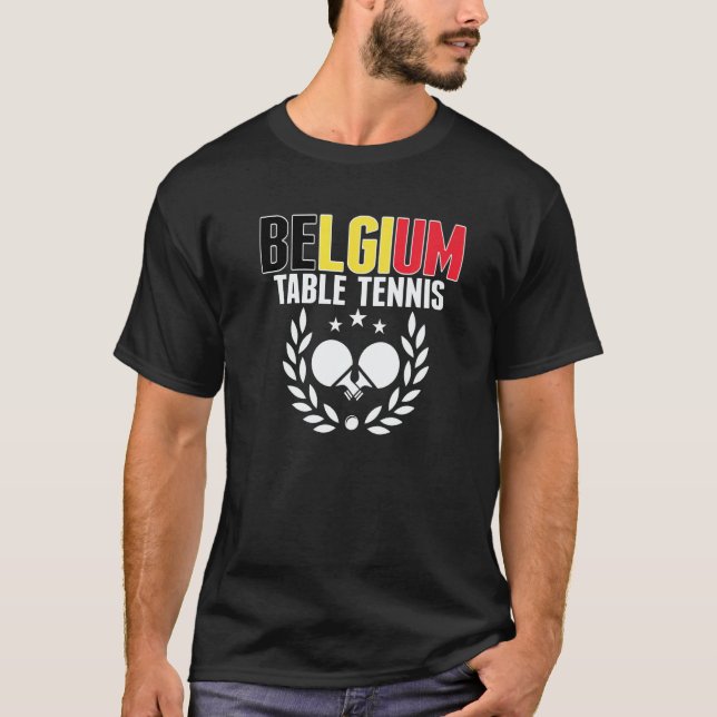 T-shirt Belgium Table Tennis  Belgian Ping Pong Team Suppo (Devant)