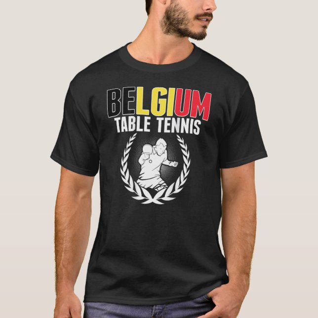 T-shirt Belgium Table Tennis  Belgian Ping Pong Team Suppo (Devant)