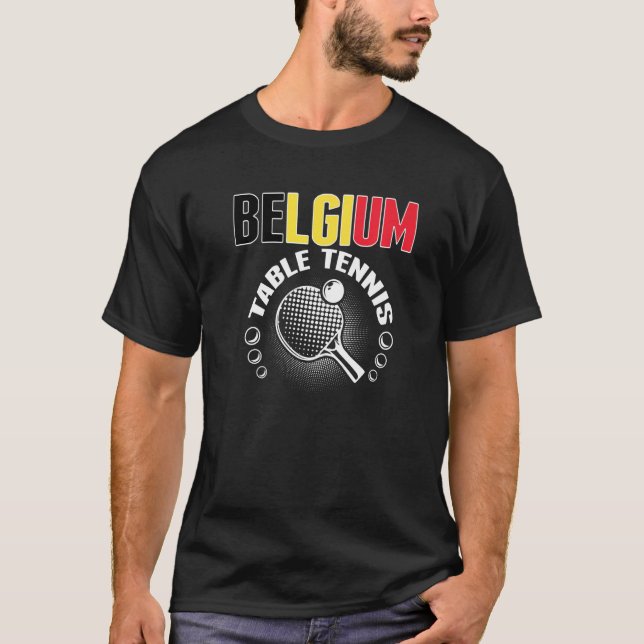 T-shirt Belgium Table Tennis   Support Belgian Ping Pong T (Devant)