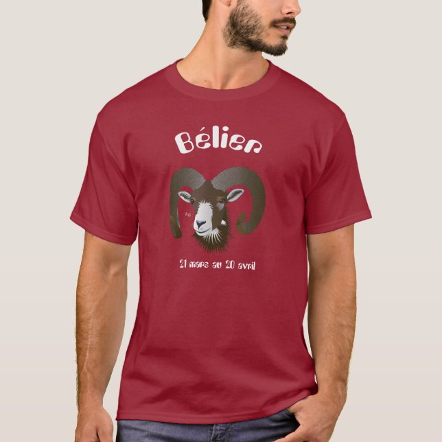 T-shirt Bélier 21 mars au 20 avril (Devant)