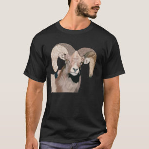 T-shirt Bélier de gros cornes de la faune des montagnes Ro