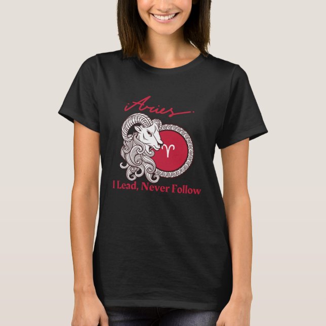 T-shirt Bélier Je dirige, jamais je suis (Devant)
