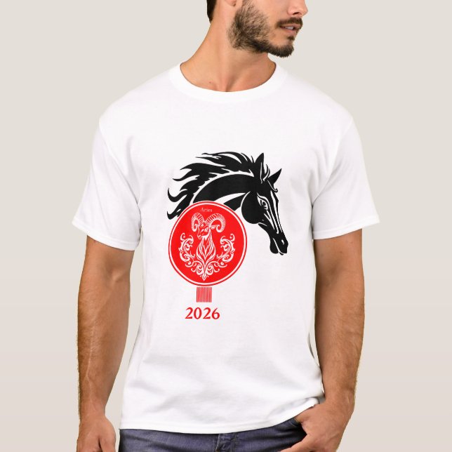 T-shirt Bélier x Année du Cheval 2026 (Devant)