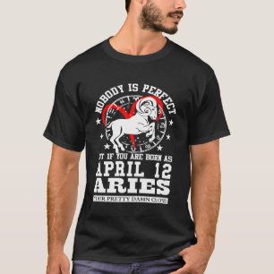 T-shirt Bélier Zodiaque Astrologie 12 Avril Femme Homme An