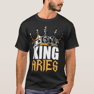 T-shirt Béliers Cadeaux Anniversaire King Aries Zodiac