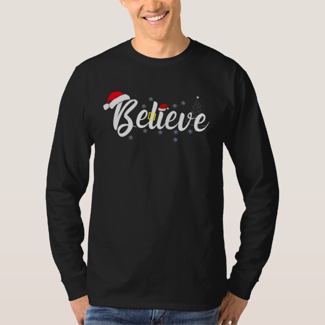 T-shirt believe Christmas (Devant)