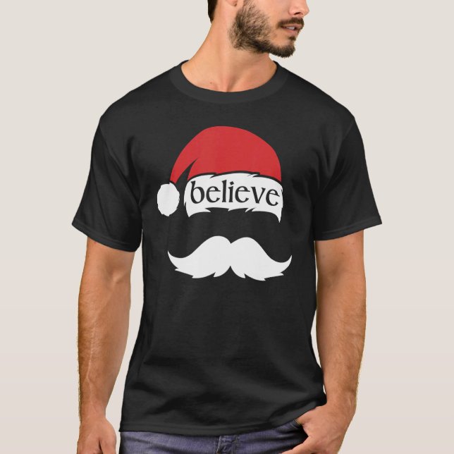 T-shirt Believe in Santa Claus Christmas Matching Family H (Devant)