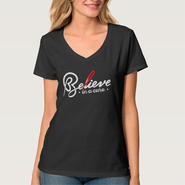 T-shirt Believe Sickle Cell Anemia Awareness Supporter Rib (Devant)