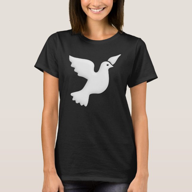 T-shirt Belight de la colombe blanche (Devant)