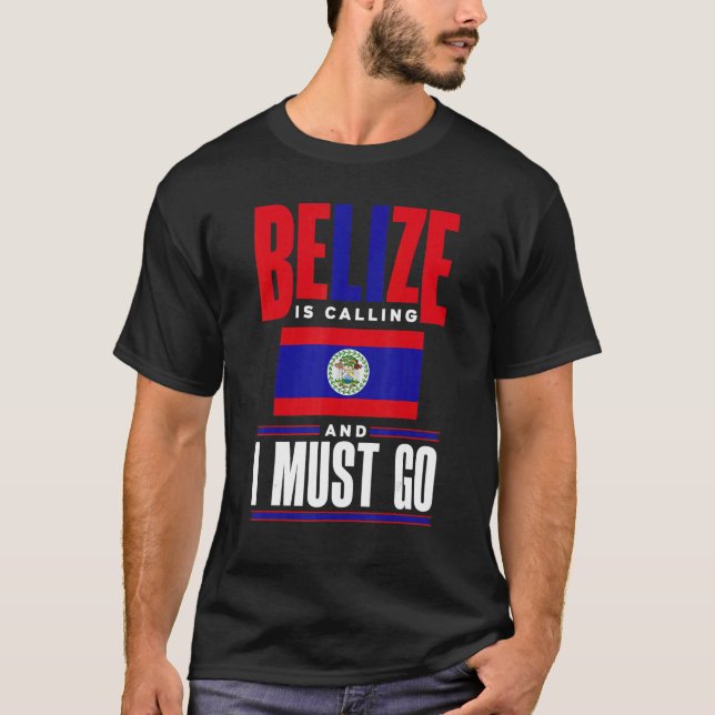 T-shirt Belize Belizean Belize Drapeau Belize Bélize Appel (Devant)